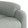 Sillón reclinable elevable terciopelo gris claro en Sillones | Comprar online en Foru.es