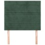 Cabeceros 2 unidades de terciopelo verde oscuro 100x5x78/88 cm de , Cabeceros y pies de cama - Ref: Foro24-3116517, Precio: 7...