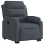 Sillón reclinable elevable terciopelo gris oscuro en Sillones | Comprar online en Foru.es