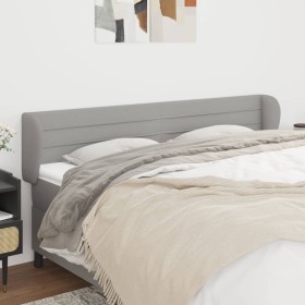 Cabecero de tela gris claro 203x23x78/88 cm de , Cabeceros y pies de cama - Ref: Foro24-3117306, Precio: 66,56 €, Descuento: %