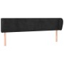 Cabecero de terciopelo negro 203x23x78/88 cm de , Cabeceros y pies de cama - Ref: Foro24-3117352, Precio: 61,24 €, Descuento: %