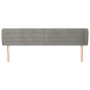 Cabecero de terciopelo gris claro 203x23x78/88 cm de , Cabeceros y pies de cama - Ref: Foro24-3117350, Precio: 63,55 €, Descu...