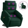 Sillón reclinable elevable terciopelo verde oscuro en Sillones | Comprar online en Foru.es