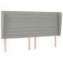 Cabecero con orejas de tela gris claro 183x23x118/128 cm de , Cabeceros y pies de cama - Ref: Foro24-3118110, Precio: 126,57 ...