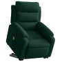 Sillón reclinable elevable terciopelo verde oscuro en Sillones | Comprar online en Foru.es