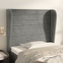 Cabecero con orejas de terciopelo gris claro 103x23x118/128 cm de , Cabeceros y pies de cama - Ref: Foro24-3118138, Precio: 6...