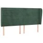 Kopfteil mit dunkelgrünen Samtohren 183x23x118/128cm von , Kopf- und Fußteile - Ref: Foro24-3118159, Preis: 144,22 €, Rabatt: %