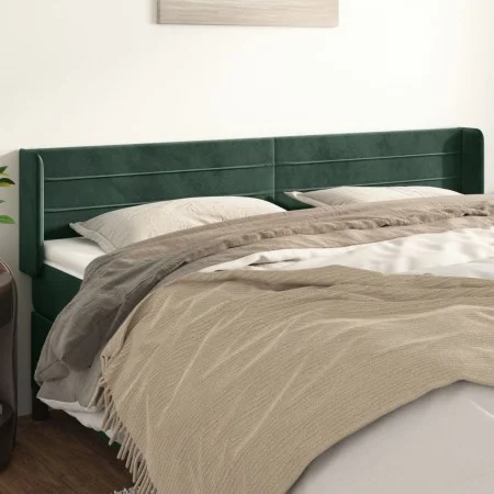 Kopfteil aus dunkelgrünem Samt, 183 x 16 x 78/88 cm von , Kopf- und Fußteile - Ref: Foro24-3118971, Preis: 79,81 €, Rabatt: %