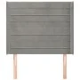Headboard with light gray velvet ears 103x16x118/128 cm by , Headboards and footboards - Ref: Foro24-3119762, Price: 61,03 €,...