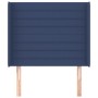 Cabecero con orejas de tela azul 93x16x118/128 cm de , Cabeceros y pies de cama - Ref: Foro24-3119708, Precio: 72,78 €, Descu...