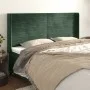Headboard with dark green velvet ears 183x16x118/128cm by , Headboards and footboards - Ref: Foro24-3119783, Price: 141,40 €,...