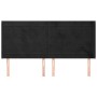 Cabecero con orejas de terciopelo negro 203x16x118/128 cm de , Cabeceros y pies de cama - Ref: Foro24-3119788, Precio: 102,61...