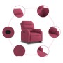 Sillón reclinable elevable terciopelo rojo tinto en Sillones | Comprar online en Foru.es
