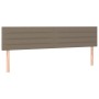 Cabecero con LED de tela gris taupe 200x5x78/88 cm de , Cabeceros y pies de cama - Ref: Foro24-3121778, Precio: 67,32 €, Desc...