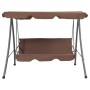 Banco columpio de exterior con dosel color café de vidaXL, Balancines de jardín - Ref: Foro24-43238, Precio: 195,80 €, Descue...