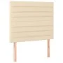Headboard with LED lights cream fabric 100x5x118/128 cm by , Headboards and footboards - Ref: Foro24-3122559, Price: 88,27 €,...