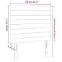 Headboard with LED lights cream fabric 100x5x118/128 cm by , Headboards and footboards - Ref: Foro24-3122559, Price: 88,27 €,...