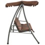 Banco columpio de exterior con dosel color café de vidaXL, Balancines de jardín - Ref: Foro24-43238, Precio: 195,80 €, Descue...