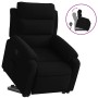 Sillón reclinable elevable terciopelo negro en Sillones | Comprar online en Foru.es