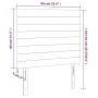 Kopfteil mit LED-Lichtern aus blauem Stoff, 90 x 5 x 118/128 cm von , Kopf- und Fußteile - Ref: Foro24-3122552, Preis: 70,70 ...
