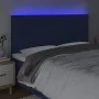 Headboard with LED lights blue fabric 180x5x118/128 cm by , Headboards and footboards - Ref: Foro24-3122584, Price: 121,67 €,...