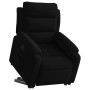 Sillón reclinable elevable terciopelo negro en Sillones | Comprar online en Foru.es