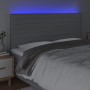 Cabecero con luces LED tela gris claro 180x5x118/128 cm de , Cabeceros y pies de cama - Ref: Foro24-3122578, Precio: 116,63 €...