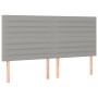 Cabecero con luces LED tela gris claro 180x5x118/128 cm de , Cabeceros y pies de cama - Ref: Foro24-3122578, Precio: 116,63 €...