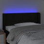 Cabecero con LED de tela negro 83x16x78/88 cm de , Cabeceros y pies de cama - Ref: Foro24-3123212, Precio: 46,29 €, Descuento: %
