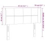 Cabecero con LED de tela negro 83x16x78/88 cm de , Cabeceros y pies de cama - Ref: Foro24-3123212, Precio: 46,29 €, Descuento: %