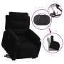 Sillón reclinable elevable terciopelo negro en Sillones | Comprar online en Foru.es