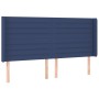 Cabecero con LED de tela azul 203x16x118/128 cm de , Cabeceros y pies de cama - Ref: Foro24-3124216, Precio: 135,01 €, Descue...