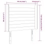 Cabecero con LED de tela gris oscuro 93x16x118/128 cm de , Cabeceros y pies de cama - Ref: Foro24-3124171, Precio: 72,29 €, D...