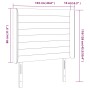 Cabecero con LED de tela azul 103x16x118/128 cm de , Cabeceros y pies de cama - Ref: Foro24-3124184, Precio: 81,80 €, Descuen...