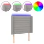 Hellgraues Stoffkopfteil mit LED 103x16x118/128 cm von , Kopf- und Fußteile - Ref: Foro24-3124178, Preis: 72,18 €, Rabatt: %
