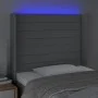 Hellgraues Stoffkopfteil mit LED 103x16x118/128 cm von , Kopf- und Fußteile - Ref: Foro24-3124178, Preis: 72,18 €, Rabatt: %