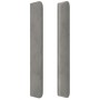 Cabecero con LED de terciopelo gris claro 203x16x118/128 cm de , Cabeceros y pies de cama - Ref: Foro24-3124254, Precio: 109,...