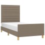 Estructura de cama con cabecero de tela gris taupe 90x190 cm de , Camas y somieres - Ref: Foro24-3125102, Precio: 145,66 €, D...