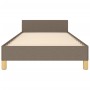Estructura de cama con cabecero de tela gris taupe 90x190 cm de , Camas y somieres - Ref: Foro24-3125102, Precio: 145,66 €, D...