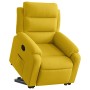 Sillón reclinable elevable terciopelo amarillo en Sillones | Comprar online en Foru.es