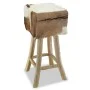 Küchenhocker aus echtem Leder und massivem Teakholz von vidaXL, Küchenhocker - Ref: Foro24-244543, Preis: 125,09 €, Rabatt: %