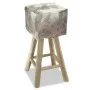 Küchenhocker aus echtem Leder und massivem Teakholz von vidaXL, Küchenhocker - Ref: Foro24-244543, Preis: 125,09 €, Rabatt: %