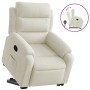 Sillón reclinable elevable terciopelo crema en Sillones | Comprar online en Foru.es