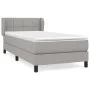 Box spring bed with light gray fabric mattress 90x200 cm by , Beds and slatted bases - Ref: Foro24-3126213, Price: 299,61 €, ...