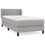 Cama box spring con colchón tela gris claro 90x200 cm de , Camas y somieres - Ref: Foro24-3126213, Precio: 310,84 €, Descuent...