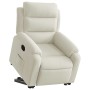 Sillón reclinable elevable terciopelo crema en Sillones | Comprar online en Foru.es
