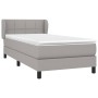 Cama box spring con colchón tela gris claro 90x200 cm de , Camas y somieres - Ref: Foro24-3126213, Precio: 310,84 €, Descuent...