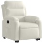 Sillón reclinable elevable terciopelo crema en Sillones | Comprar online en Foru.es