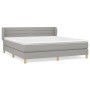 Cama box spring con colchón tela gris claro 180x200 cm de , Camas y somieres - Ref: Foro24-3126901, Precio: 548,71 €, Descuen...