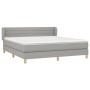 Cama box spring con colchón tela gris claro 180x200 cm de , Camas y somieres - Ref: Foro24-3126901, Precio: 548,71 €, Descuen...